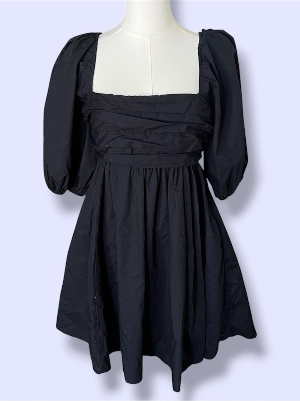 Abercrombie & Fitch Black Emerson Puff-Sleeve Mini Dress 🖤